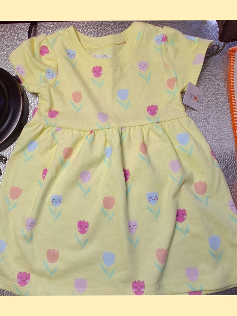 🆕️Garanimals Yellow Tulip Print Knit Dress